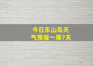 今日东山岛天气预报一周7天