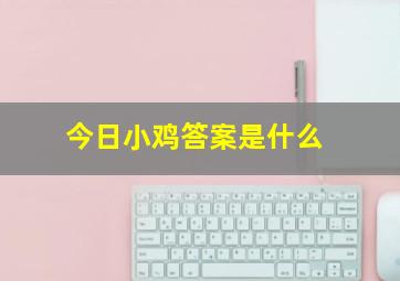 今日小鸡答案是什么