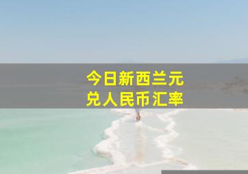 今日新西兰元兑人民币汇率