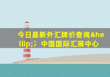 今日最新外汇牌价查询…冫中国国际汇展中心