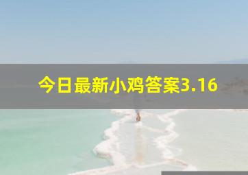 今日最新小鸡答案3.16