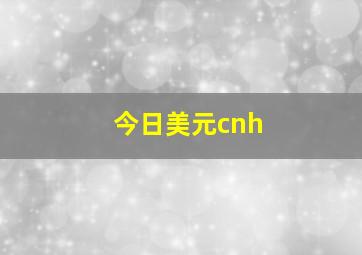 今日美元cnh