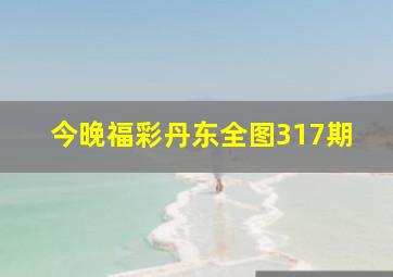 今晚福彩丹东全图317期