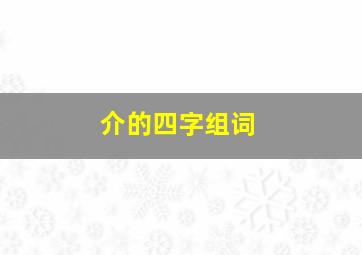 介的四字组词