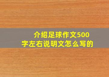 介绍足球作文500字左右说明文怎么写的