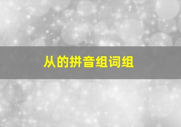 从的拼音组词组