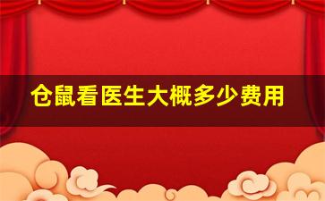 仓鼠看医生大概多少费用