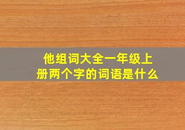 他组词大全一年级上册两个字的词语是什么