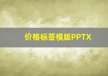 价格标签模版PPTX