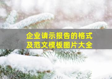 企业请示报告的格式及范文模板图片大全