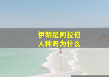 伊朗是阿拉伯人种吗为什么