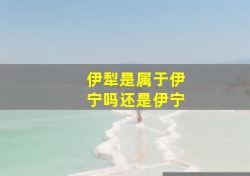 伊犁是属于伊宁吗还是伊宁