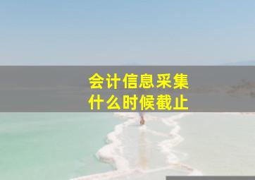 会计信息采集什么时候截止