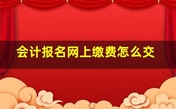 会计报名网上缴费怎么交