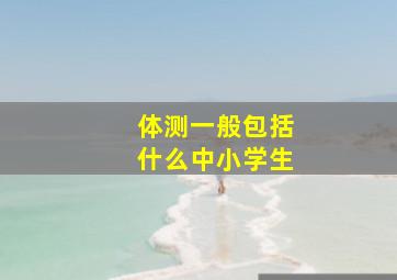 体测一般包括什么中小学生