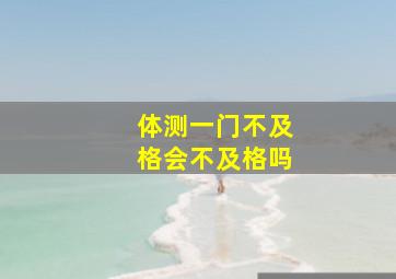 体测一门不及格会不及格吗