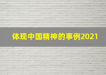 体现中国精神的事例2021