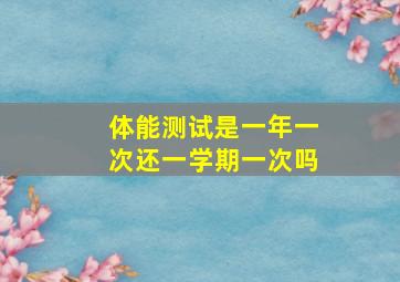 体能测试是一年一次还一学期一次吗