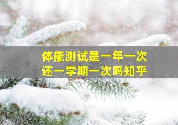 体能测试是一年一次还一学期一次吗知乎