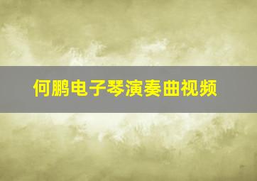 何鹏电子琴演奏曲视频