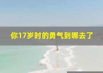 你17岁时的勇气到哪去了