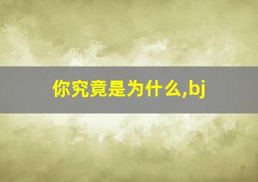 你究竟是为什么,bj