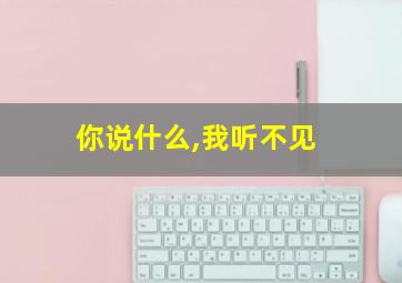 你说什么,我听不见