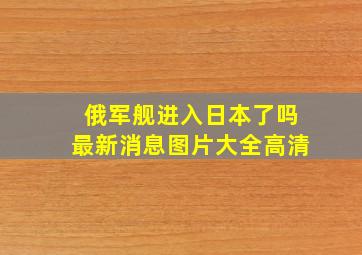 俄军舰进入日本了吗最新消息图片大全高清