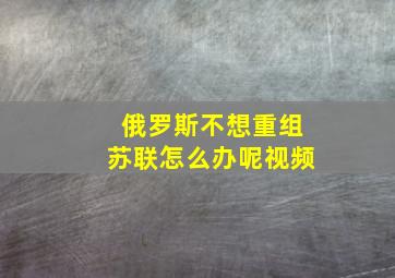 俄罗斯不想重组苏联怎么办呢视频