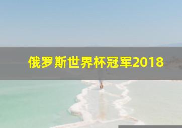 俄罗斯世界杯冠军2018