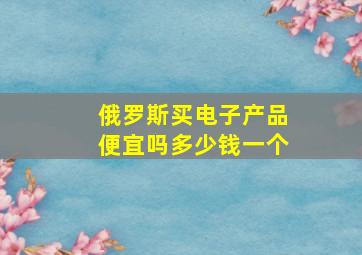 俄罗斯买电子产品便宜吗多少钱一个