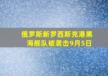 俄罗斯新罗西斯克港黑海舰队被袭击9月5日