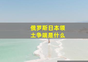 俄罗斯日本领土争端是什么