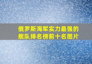 俄罗斯海军实力最强的舰队排名榜前十名图片