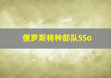 俄罗斯特种部队SSo