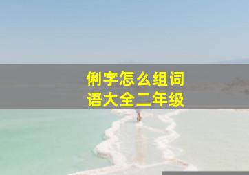 俐字怎么组词语大全二年级