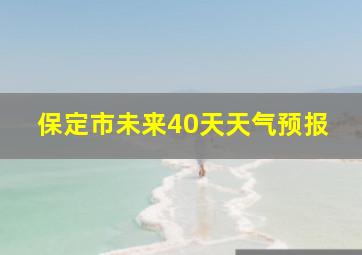 保定市未来40天天气预报