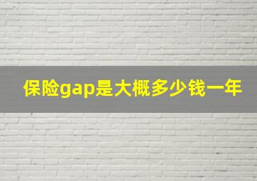 保险gap是大概多少钱一年