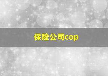 保险公司cop