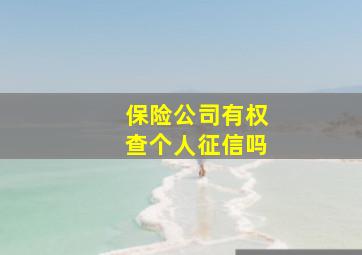 保险公司有权查个人征信吗