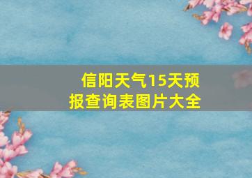 信阳天气15天预报查询表图片大全