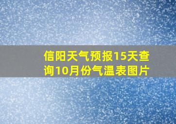 信阳天气预报15天查询10月份气温表图片