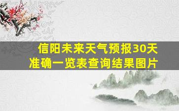 信阳未来天气预报30天准确一览表查询结果图片