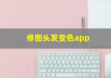 修图头发变色app