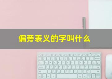 偏旁表义的字叫什么