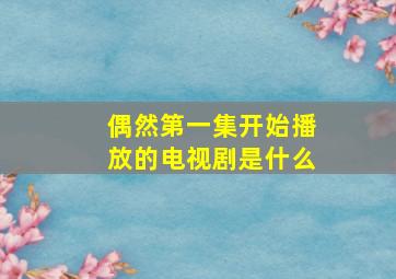 偶然第一集开始播放的电视剧是什么