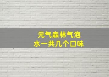 元气森林气泡水一共几个口味