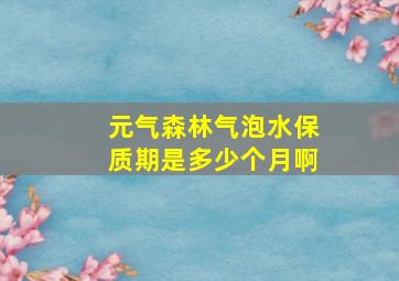 元气森林气泡水保质期是多少个月啊