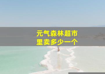 元气森林超市里卖多少一个