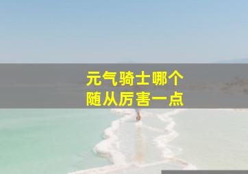 元气骑士哪个随从厉害一点